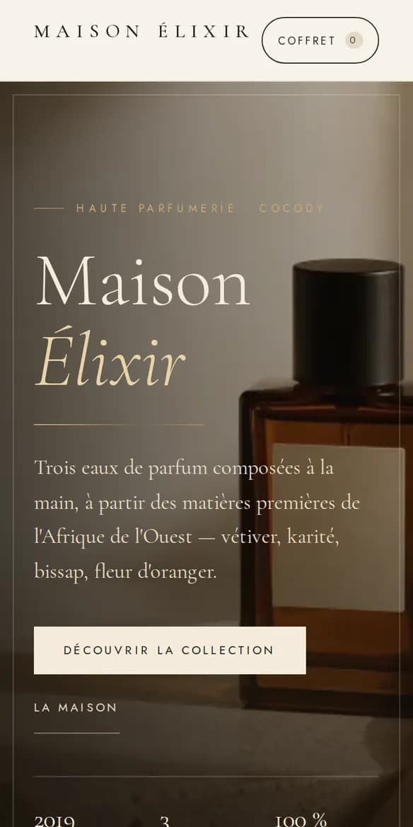 Aperçu du site Maison Élixir